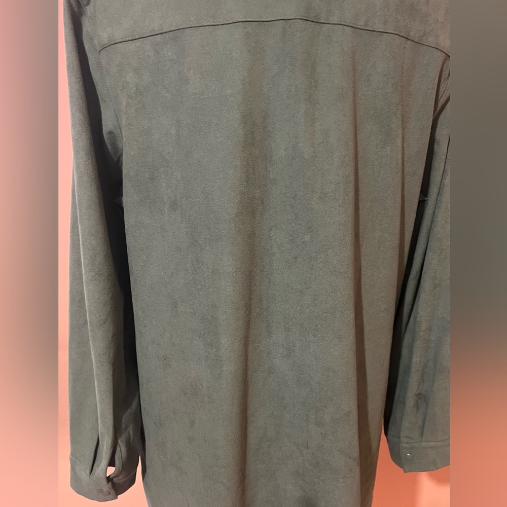 Suede Snap Button Up - image 2